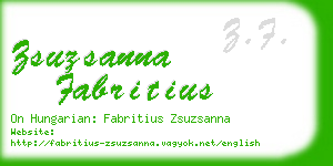 zsuzsanna fabritius business card